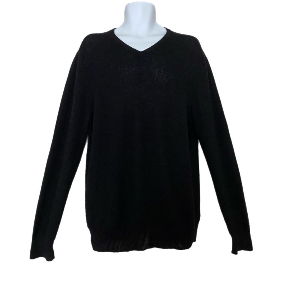 Public Opinion Men's 100% Cashmere V-Neck Pullover Sweater Size L